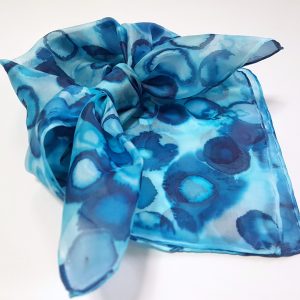 Silk scarf: blue
