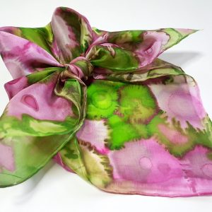 Siidisall: roosa-roheline